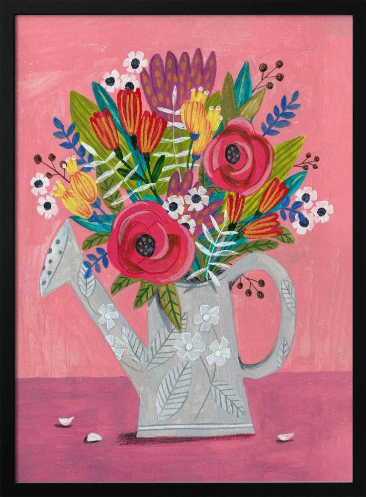 Gießkanne mit Blumen | Poster