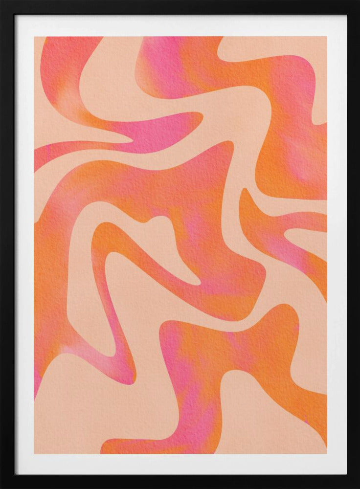 Abstract Wave - Peach Fuzz | Poster
