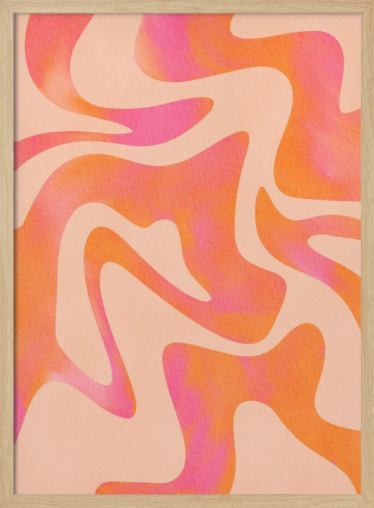 Abstract Wave - Peach Fuzz | Poster