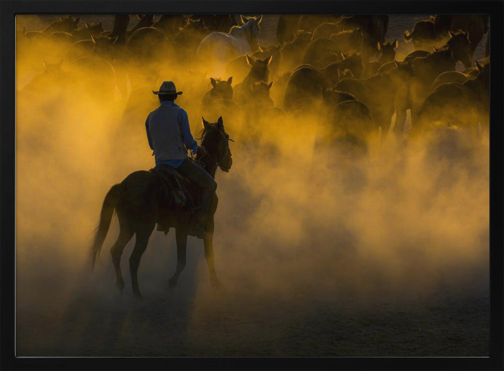 Cowboy und Pferde | Poster