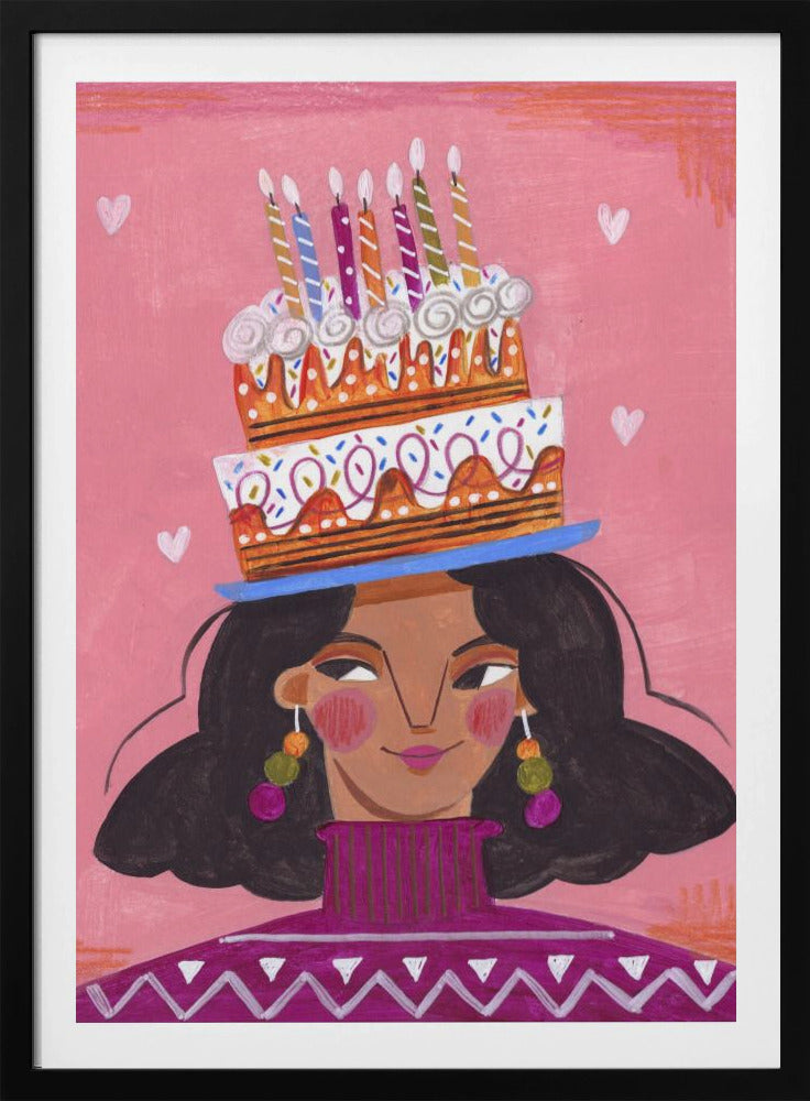 Frau mit Kuchen | Poster