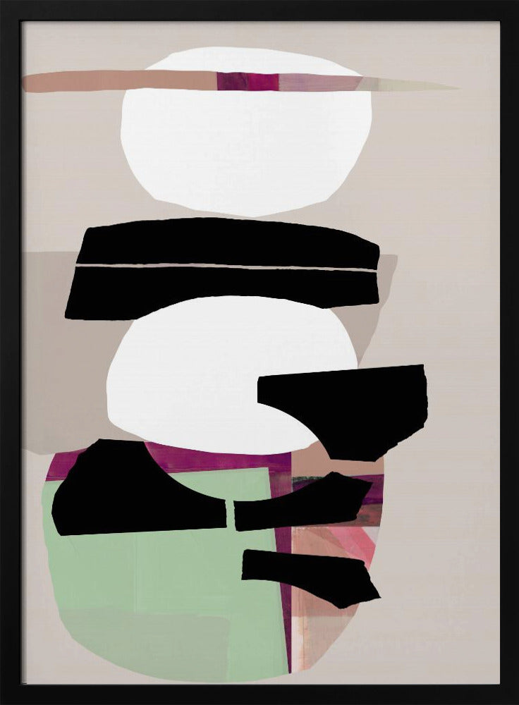 Farbiges abstraktes Schwarz Nr. 2 | Poster