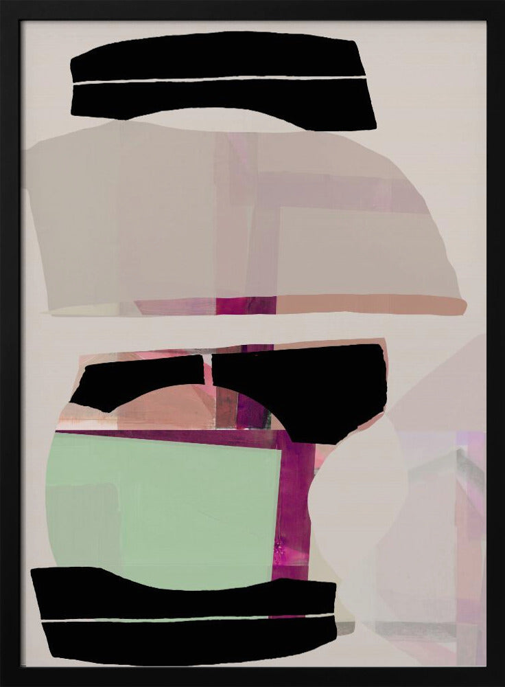Farbiges abstraktes Schwarz Nr. 1 | Poster