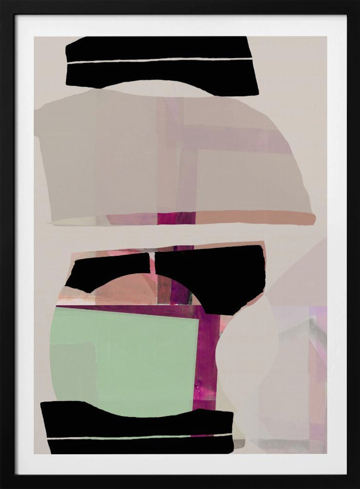 Farbiges abstraktes Schwarz Nr. 1 | Poster