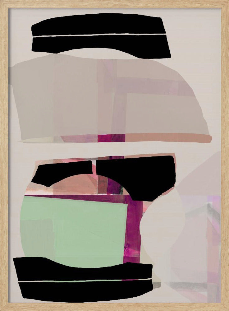 Farbiges abstraktes Schwarz Nr. 1 | Poster