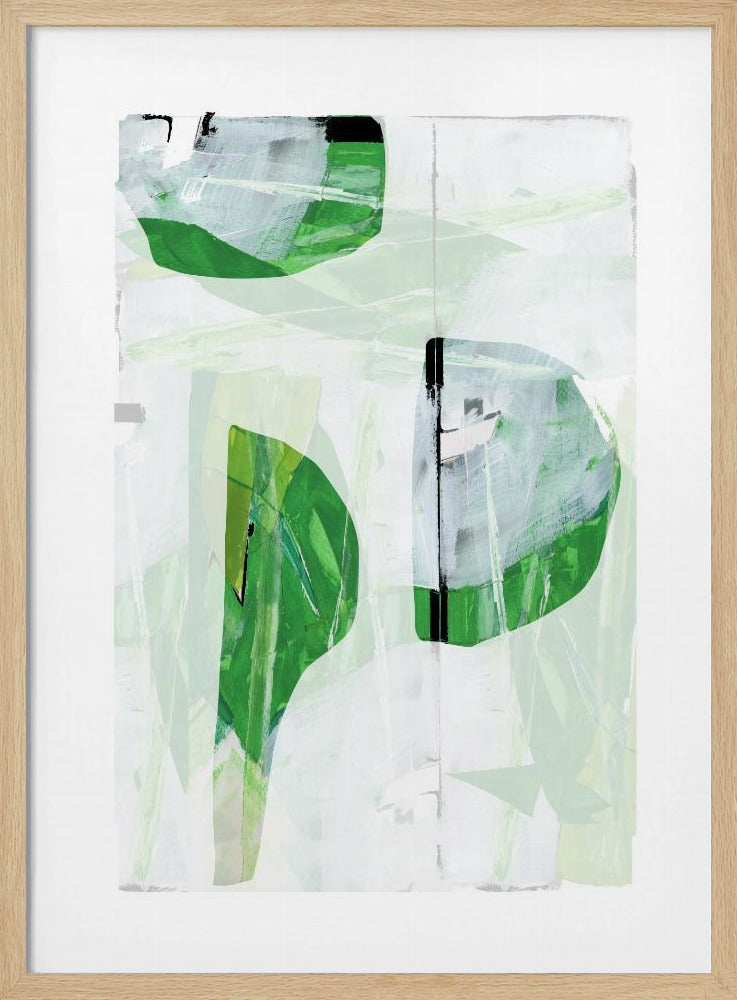 Limettengrün Schwarz Abstrakt Nr. 2 | Poster