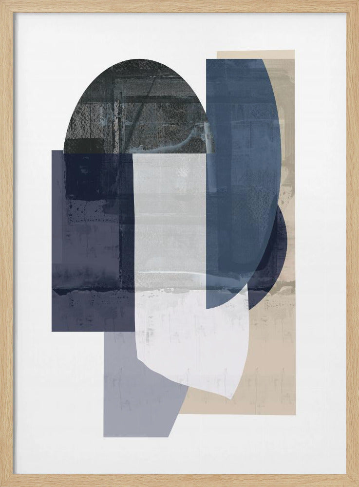 Navy Shapes No1 | Poster