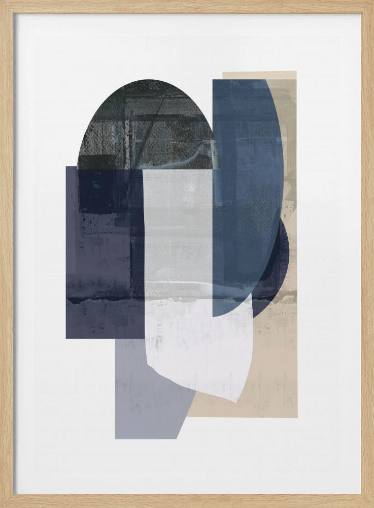 Navy Shapes No1 | Poster