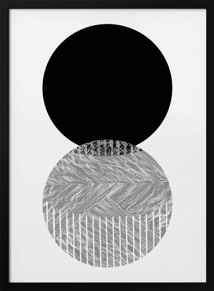 Black Grey Dots Bauhaus No2 | Poster
