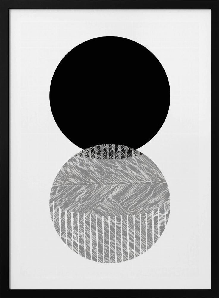 Black Grey Dots Bauhaus No2 | Poster