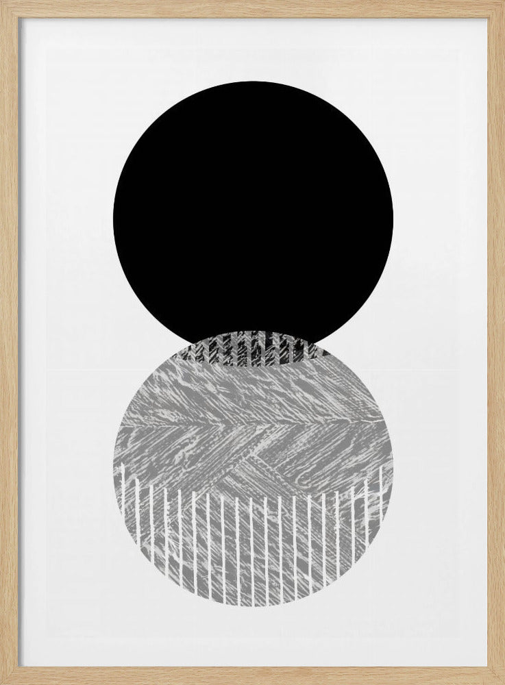 Black Grey Dots Bauhaus No2 | Poster