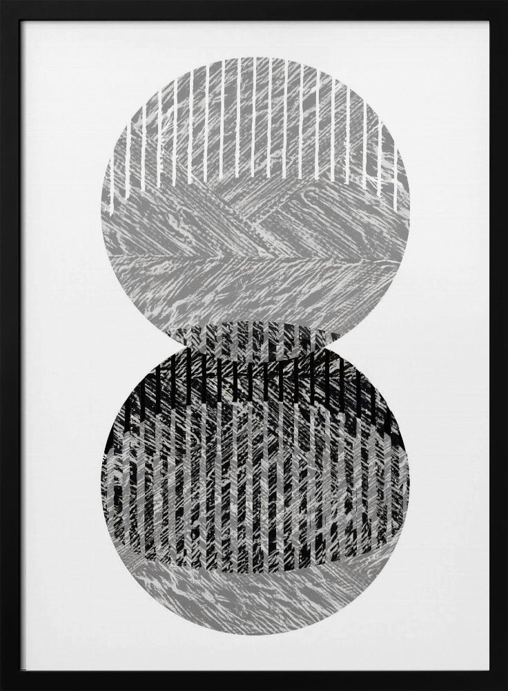Black Grey Dots Bauhaus No1 | Poster