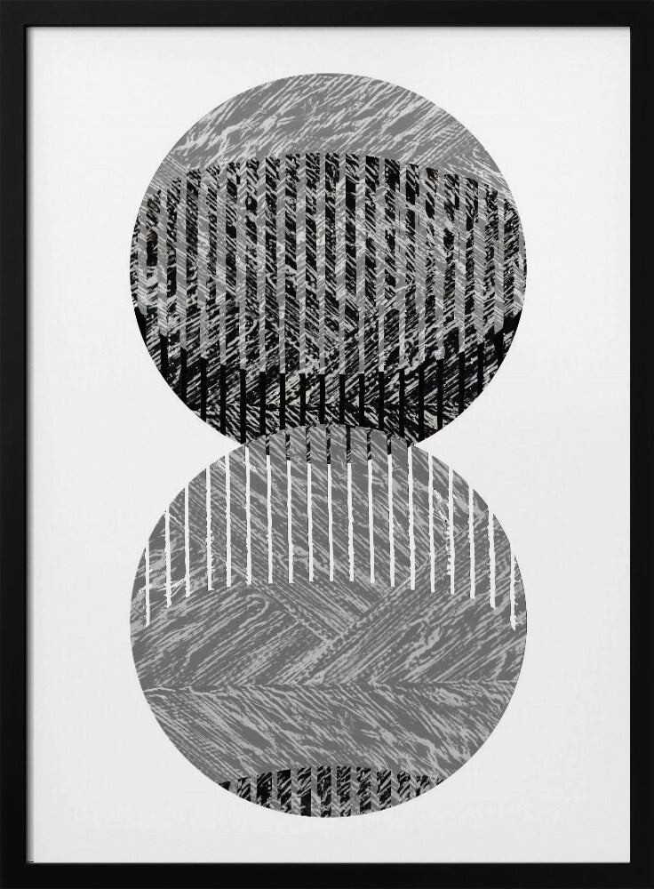 Black Grey Dots Bauhaus No3 | Poster