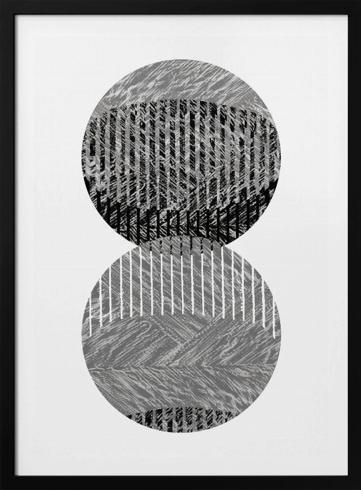 Black Grey Dots Bauhaus No3 | Poster