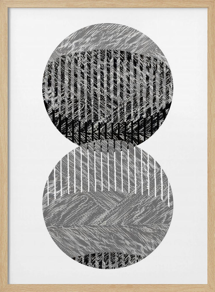Black Grey Dots Bauhaus No3 | Poster