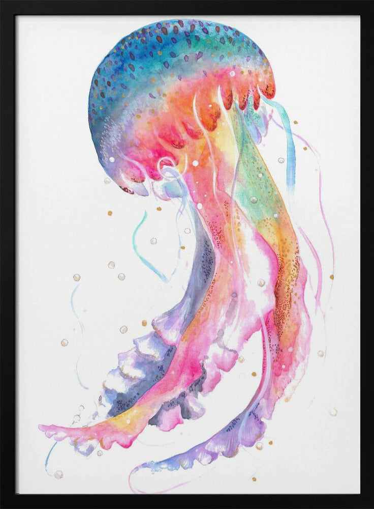 Jellyfish With Rainbow Hues | Poster