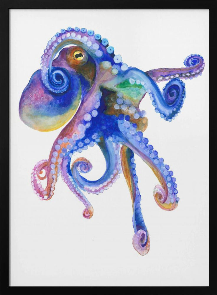 Blue Marine Octopuss | Poster