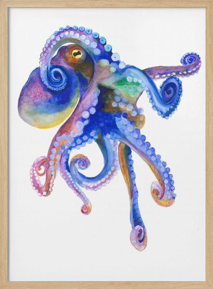 Blue Marine Octopuss | Poster