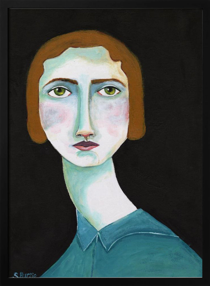 Vintage Dame schaut | Poster