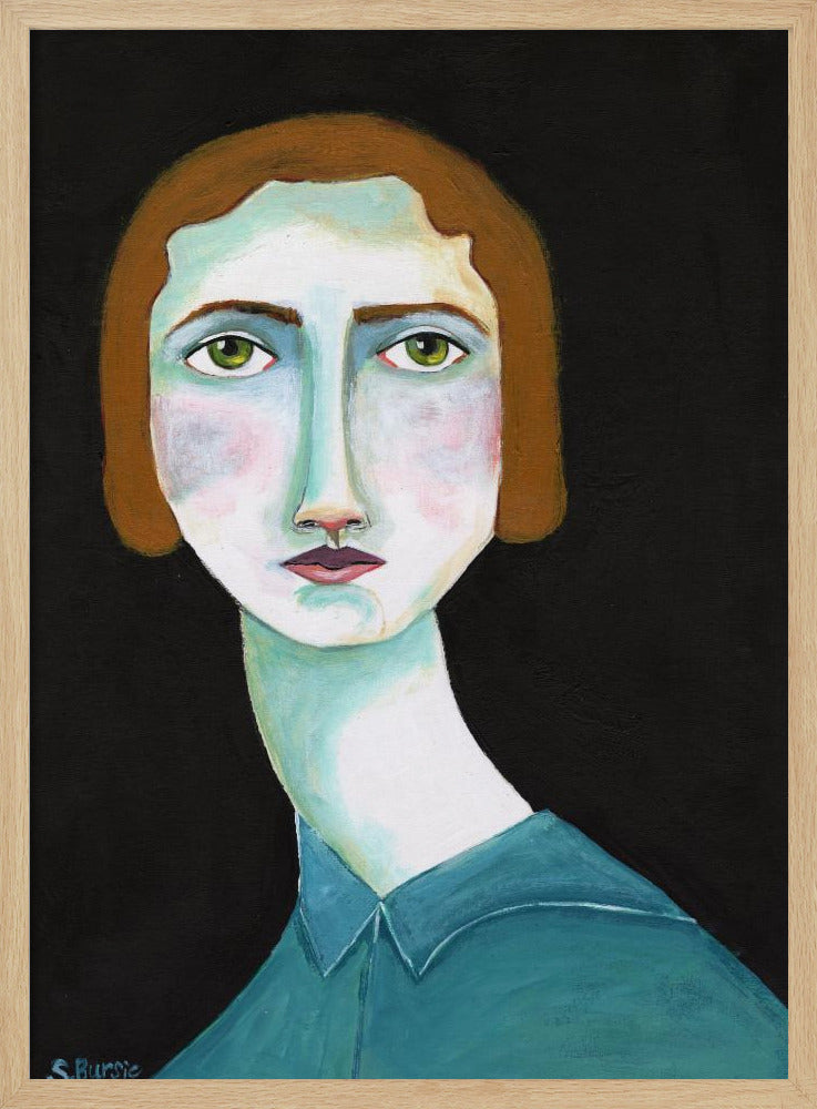 Vintage Dame schaut | Poster