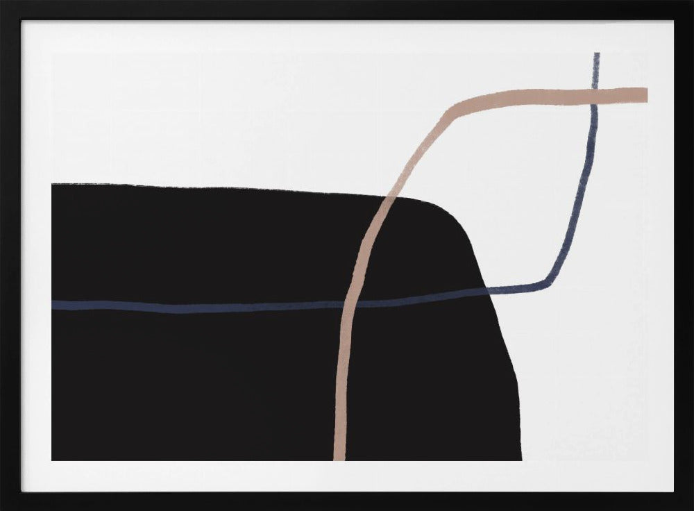 Intersecting Lines And Bold Black Shapes | Poster