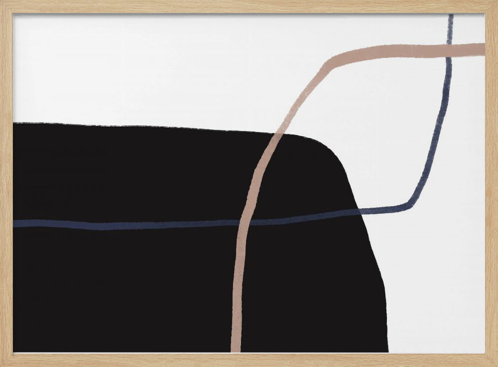 Intersecting Lines And Bold Black Shapes | Poster