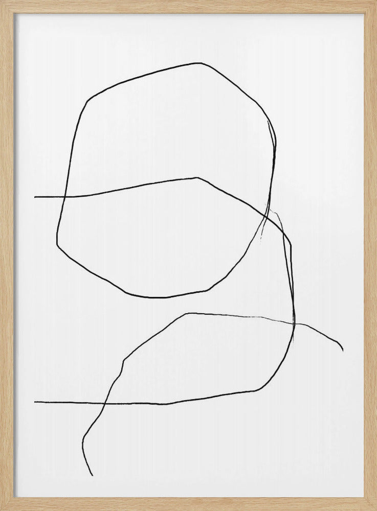 Schwarze Linien auf weißem Hintergrund | Poster