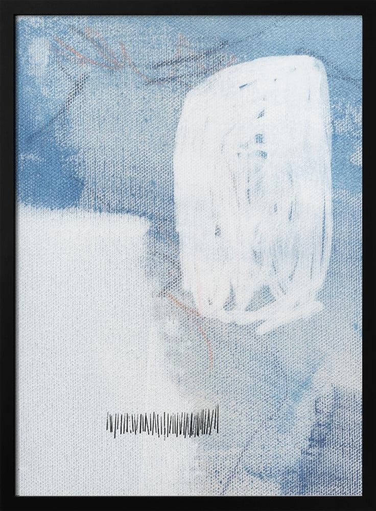 Weiße und blaue Farbtöne | Poster