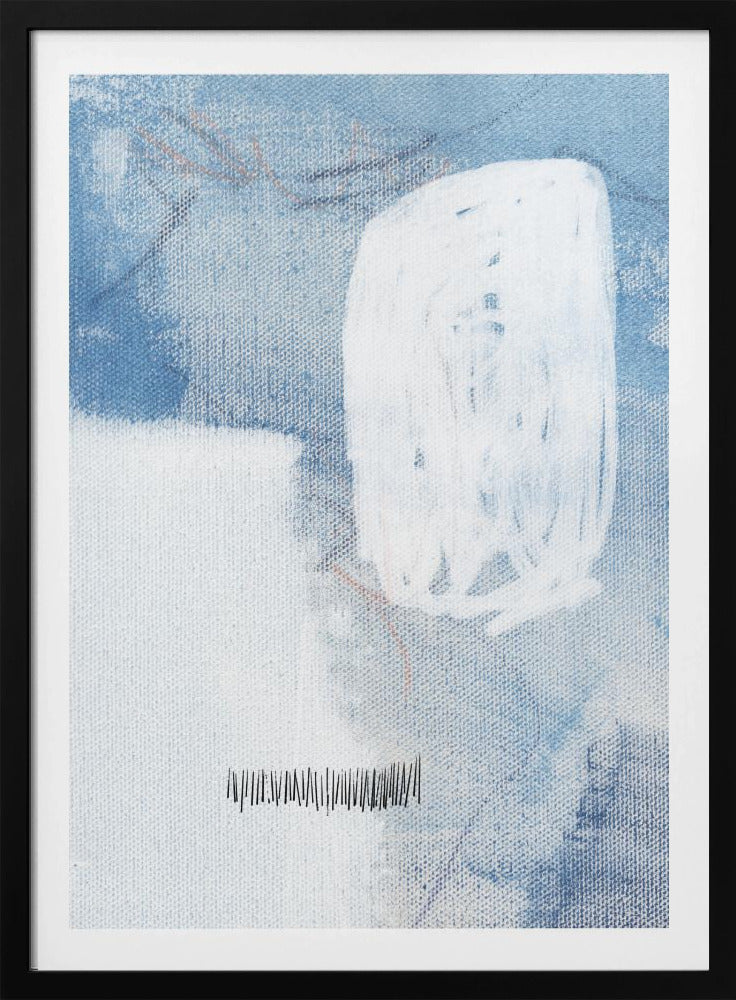 Weiße und blaue Farbtöne | Poster