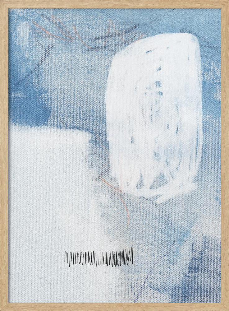 Weiße und blaue Farbtöne | Poster