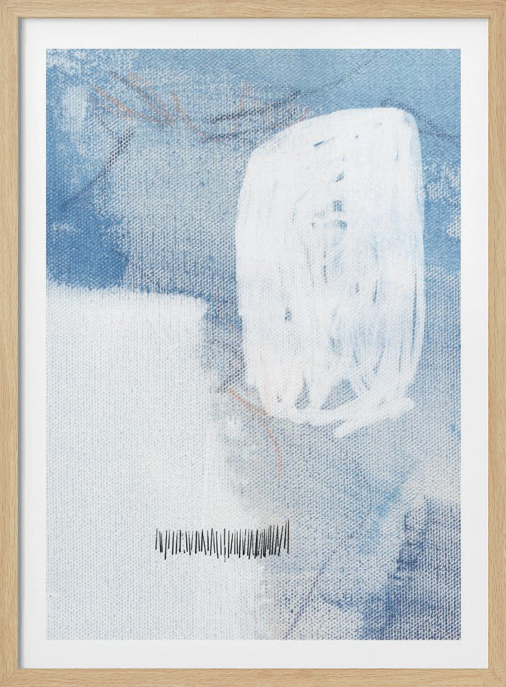 Weiße und blaue Farbtöne | Poster