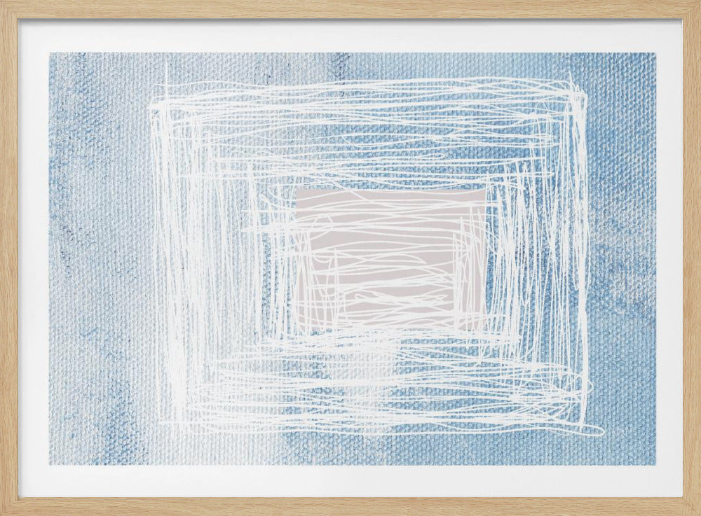 White Whirl Square | Poster