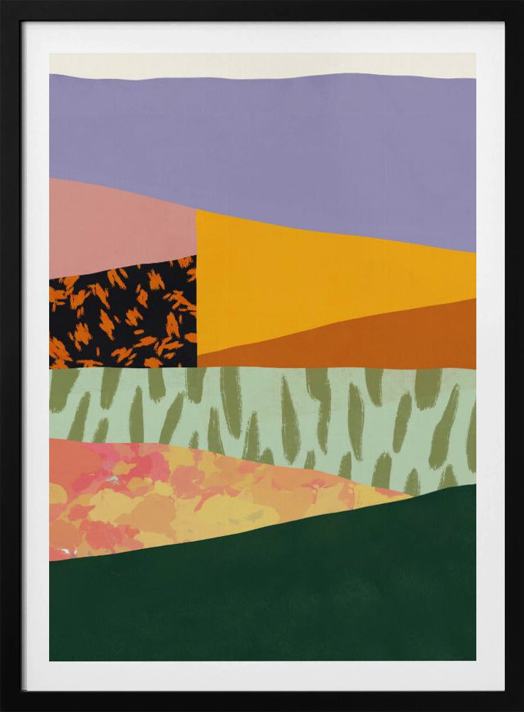 Geometrische Muster mit organischen Formen | Poster