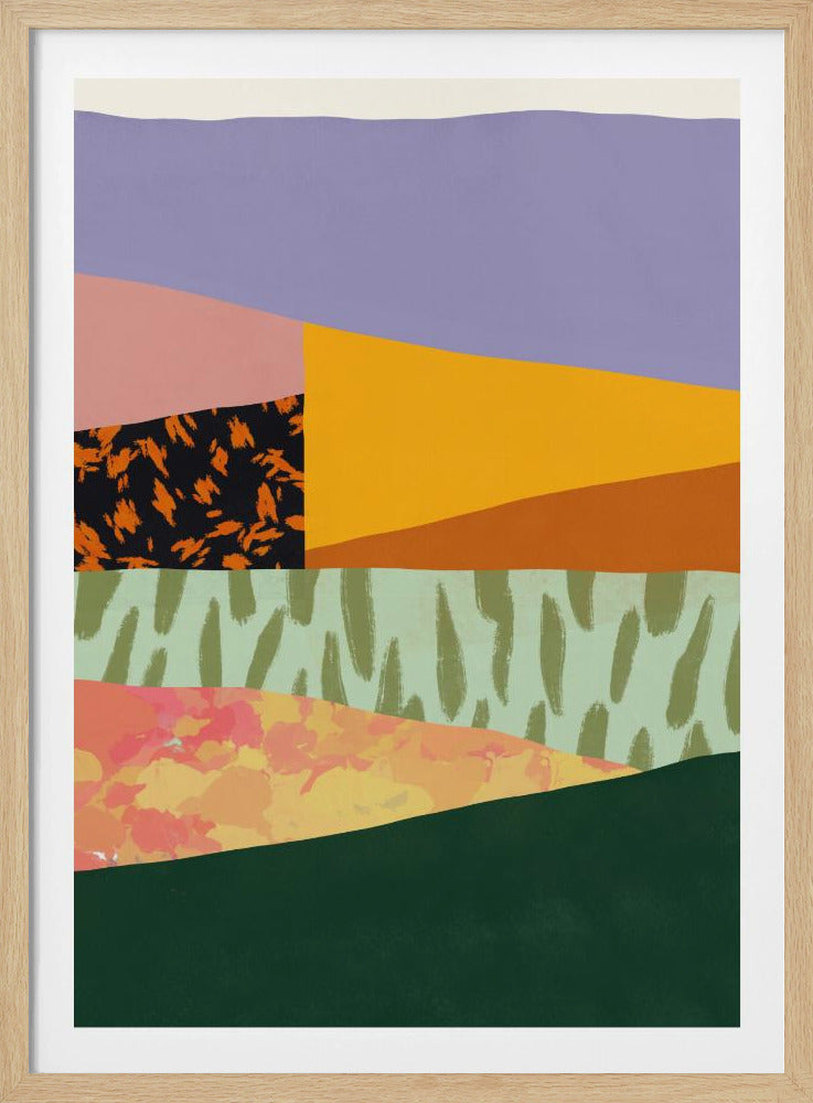 Geometrische Muster mit organischen Formen | Poster