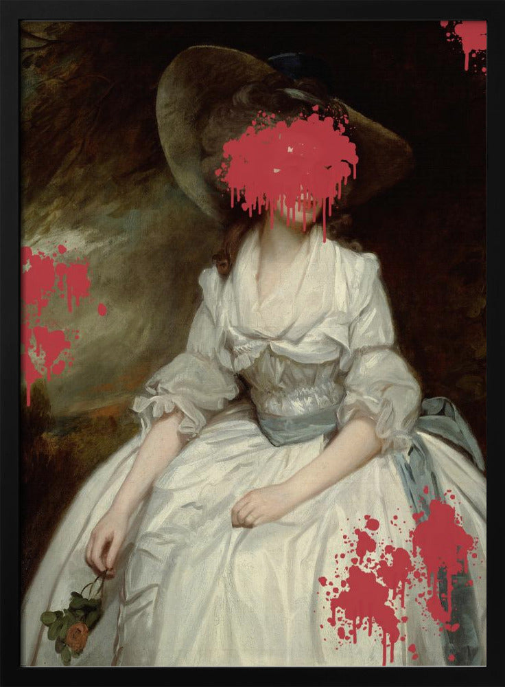 Renaissance Red Splash - Veränderte Kunst | Poster