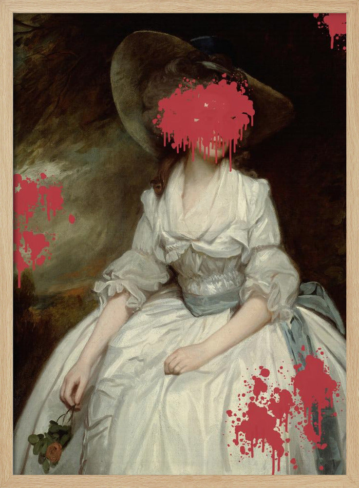 Renaissance Red Splash - Veränderte Kunst | Poster