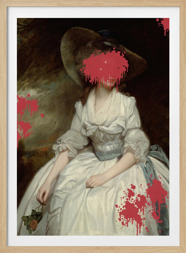 Renaissance Red Splash - Veränderte Kunst | Poster