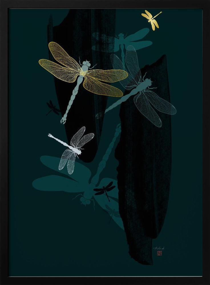 Midnight Dragonflies | Poster