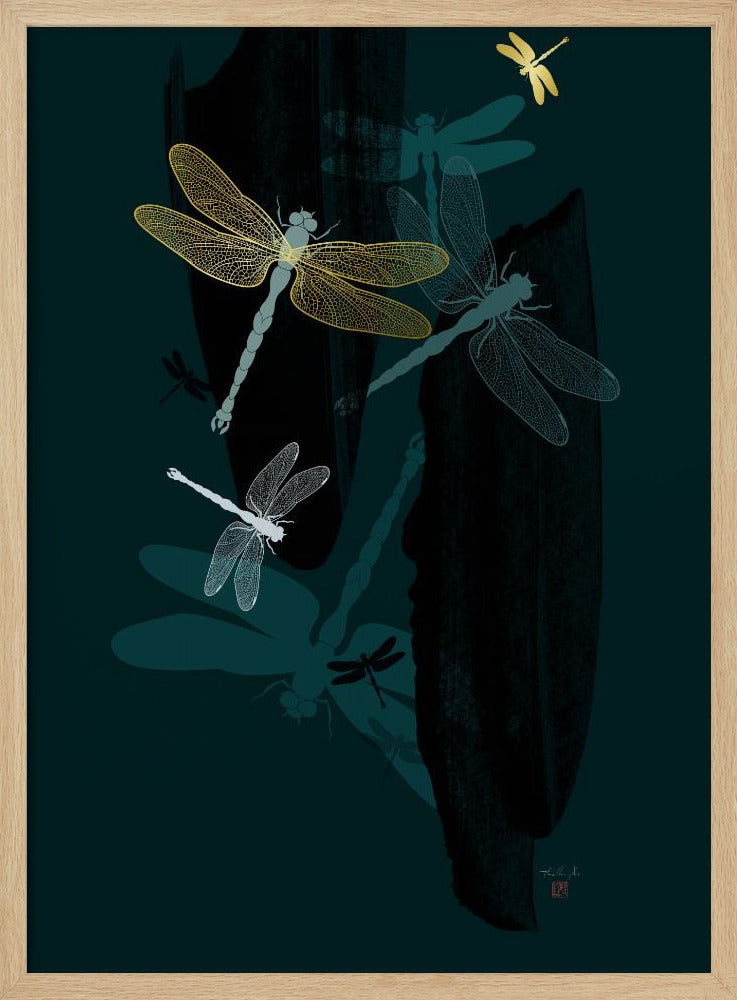 Midnight Dragonflies | Poster