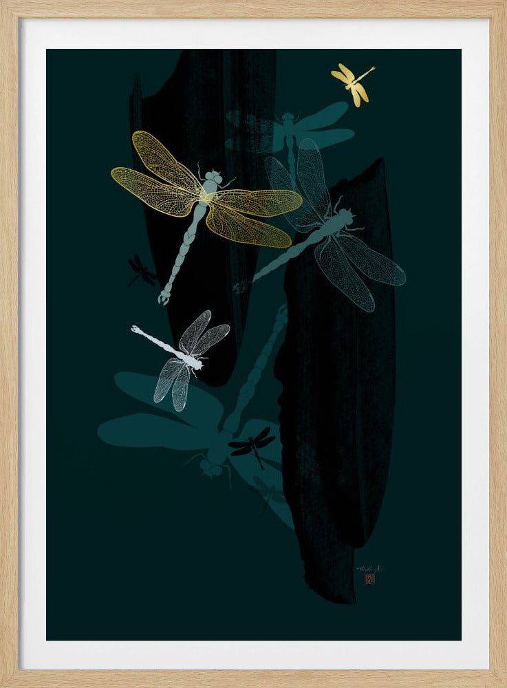 Midnight Dragonflies | Poster