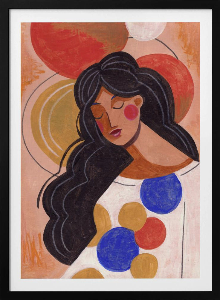 Frau in Gedanken | Poster