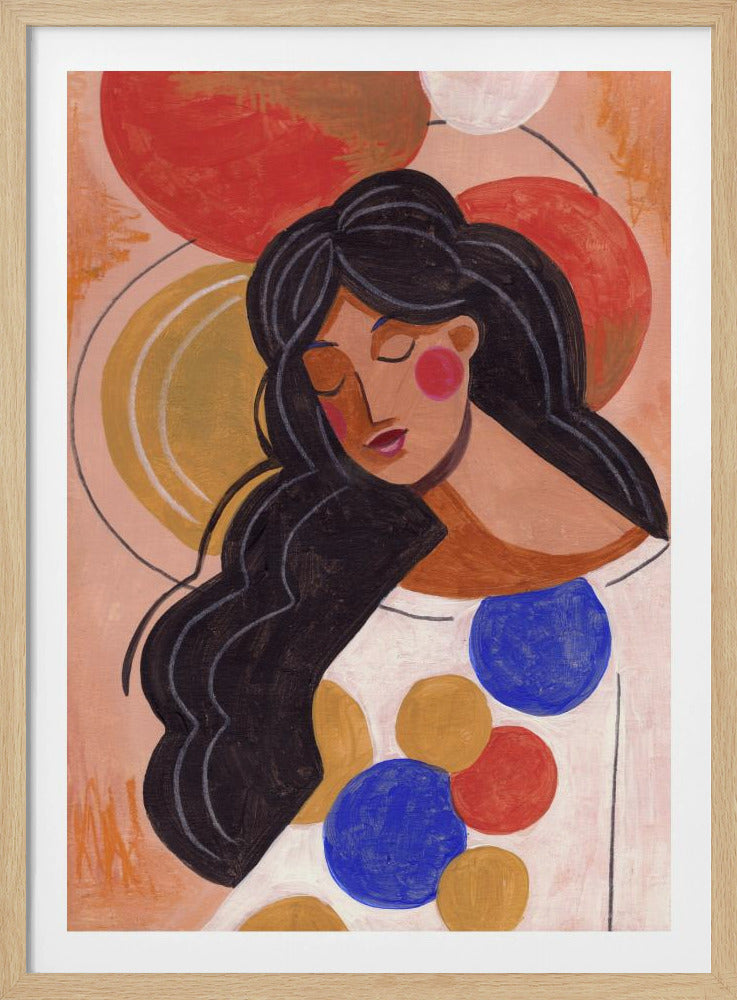 Frau in Gedanken | Poster