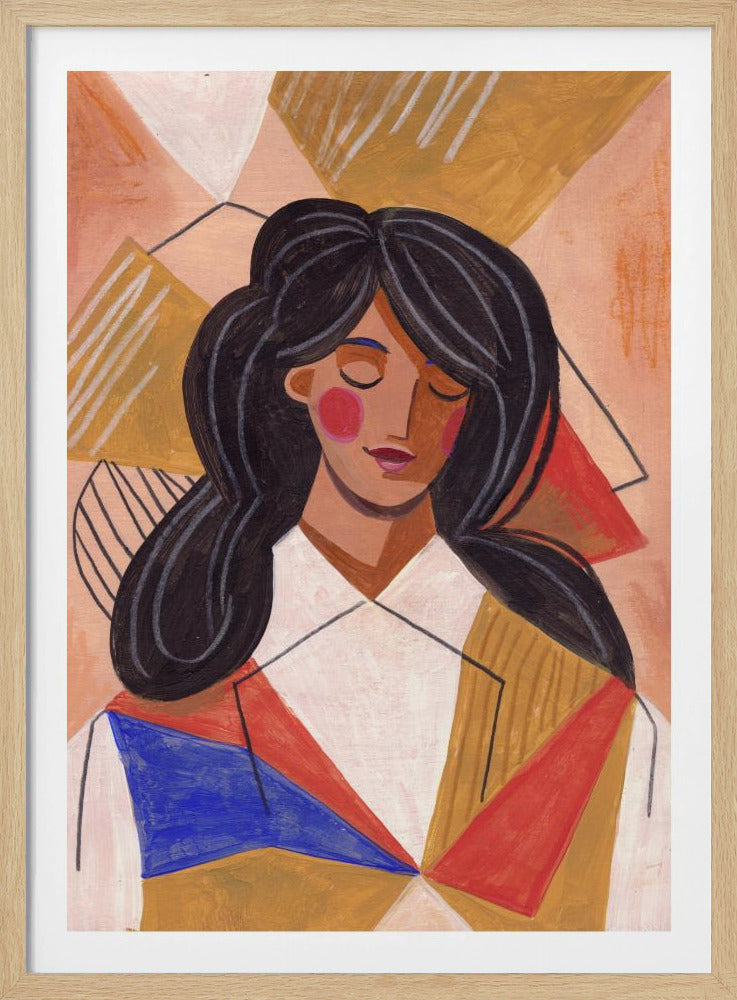 Frau in Gedanken | Poster