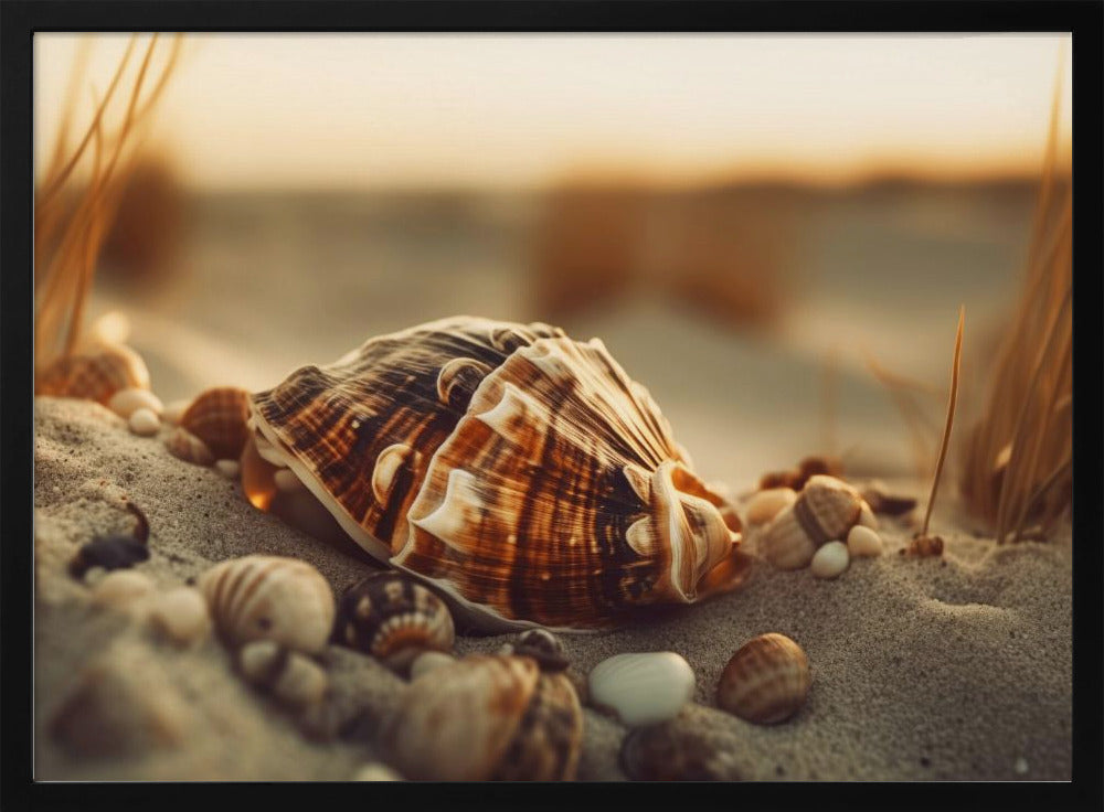 Muscheln bei Sonnenuntergang | Poster