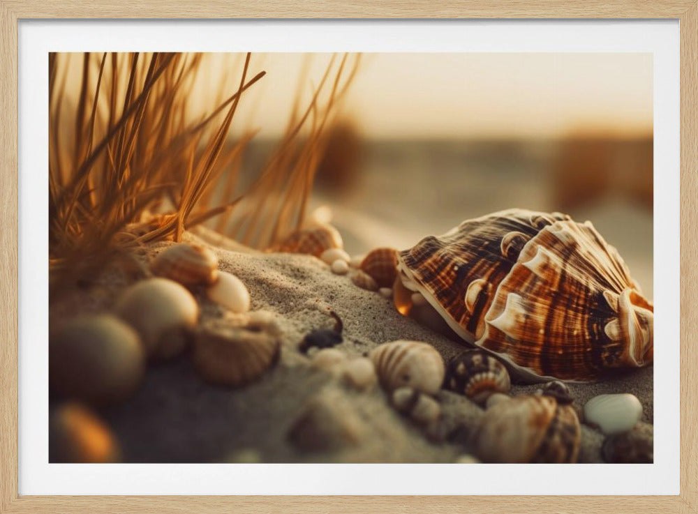 Muscheln bei Sonnenuntergang | Poster