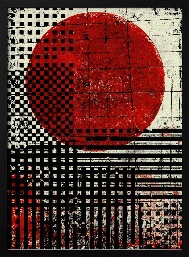 Geometrische Muster in Schwarz und Weiß | Poster