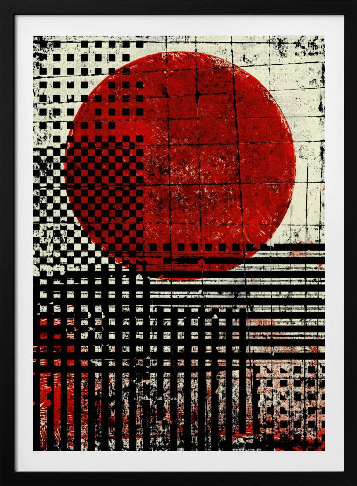 Geometrische Muster in Schwarz und Weiß | Poster