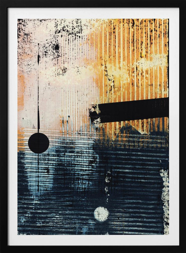 Abstraktes Kunstwerk mit geometrischer Komposition | Poster