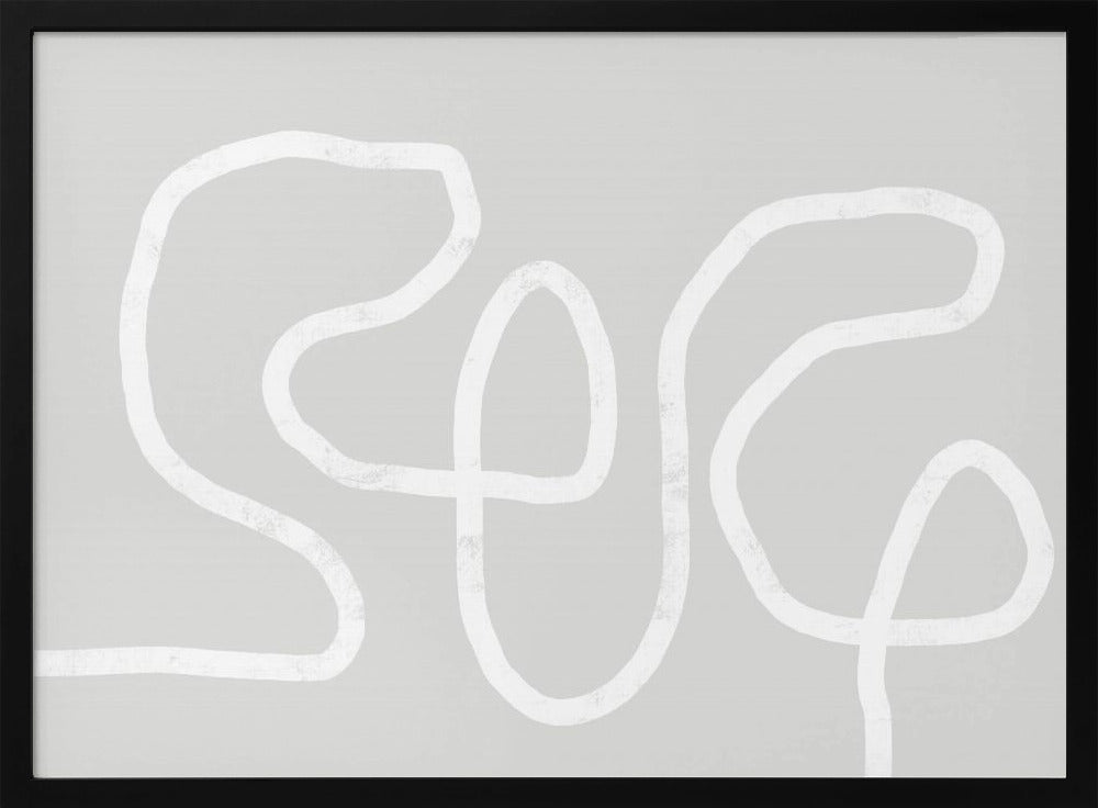 Ineinander verschlungene weiße Linien | Poster
