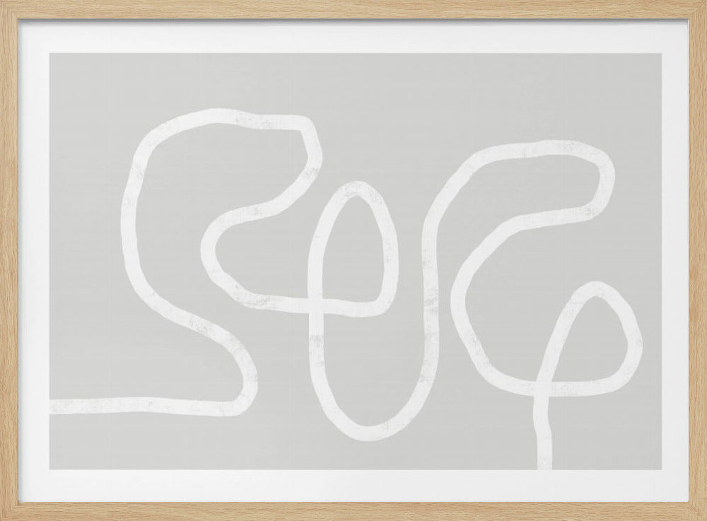Ineinander verschlungene weiße Linien | Poster